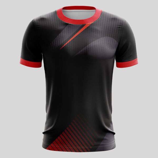 Red Esport Pattern Full Print Roundneck Shirt Thumbnail