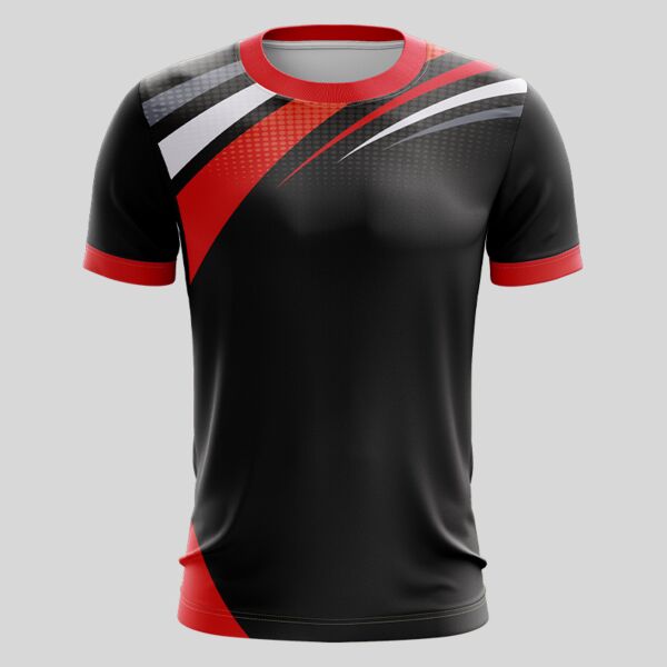 Red Esport Pattern Full Print Roundneck Shirt Thumbnail