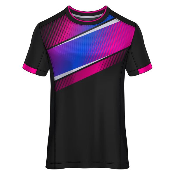 Colorful Linear Design Esport Full Print Roundneck Shirt Thumbnail