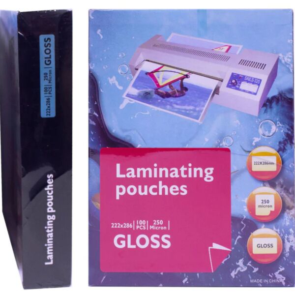 Polaris 250mic Laminating pouch 222x286 Letter (50's) Thumbnail