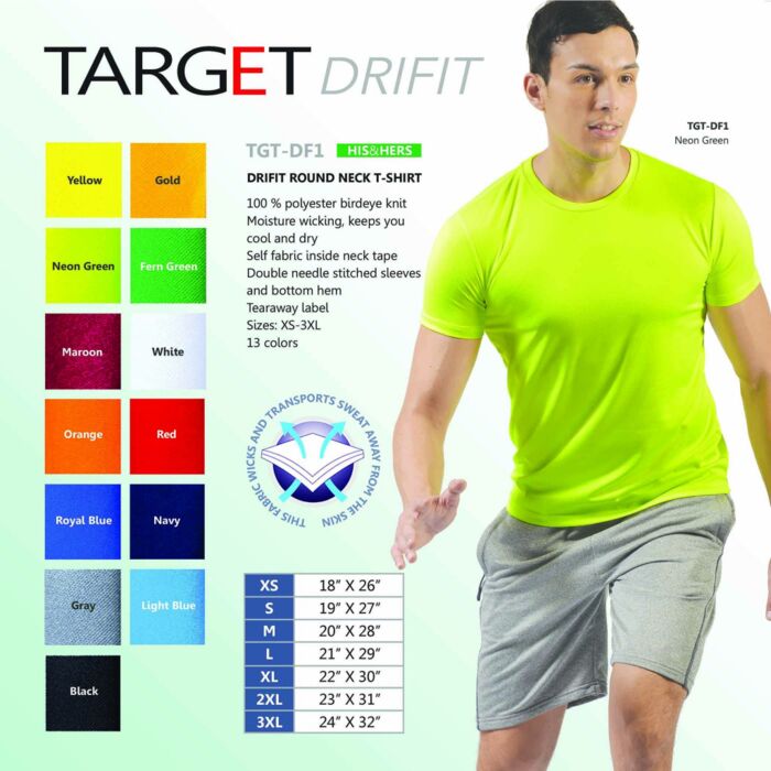 Target Drifit Round Neck T-shirt Thumbnail