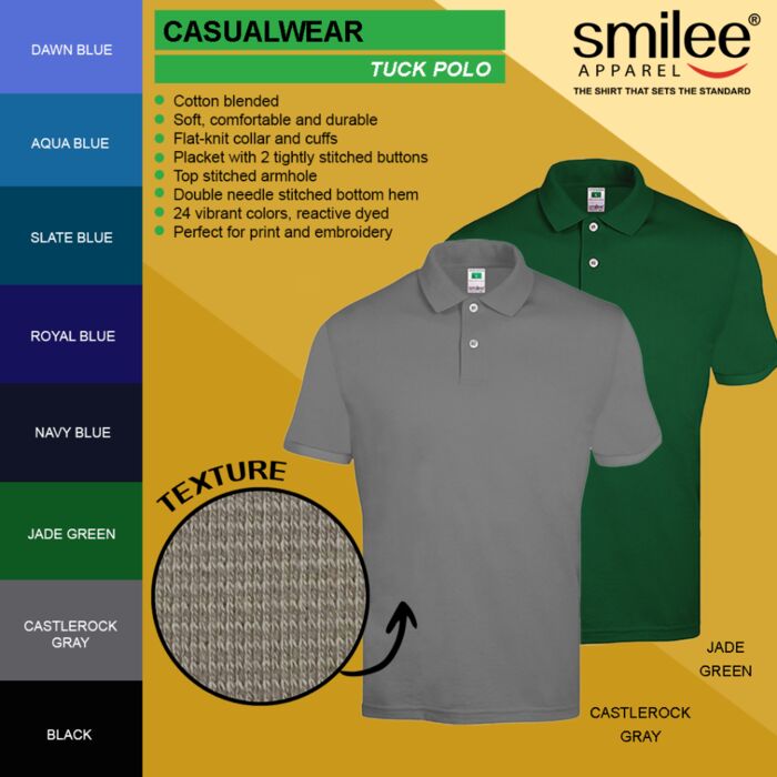 Smilee Apparel Tuck Polo Shirt 3 Thumbnail