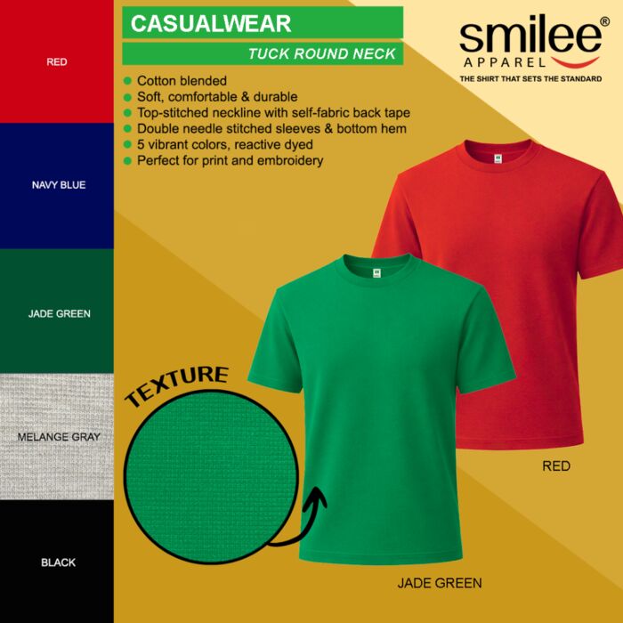 Smilee Apparel Tuck Round Neck Thumbnail