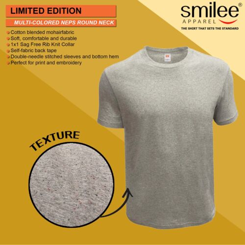 Smilee Apparel - Multi-Colored Neps Round Neck (Melange Gray) Thumbnail