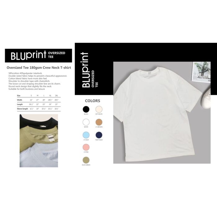 BLUprint Oversized Tee T-shirt for Men and Women Thumbnail