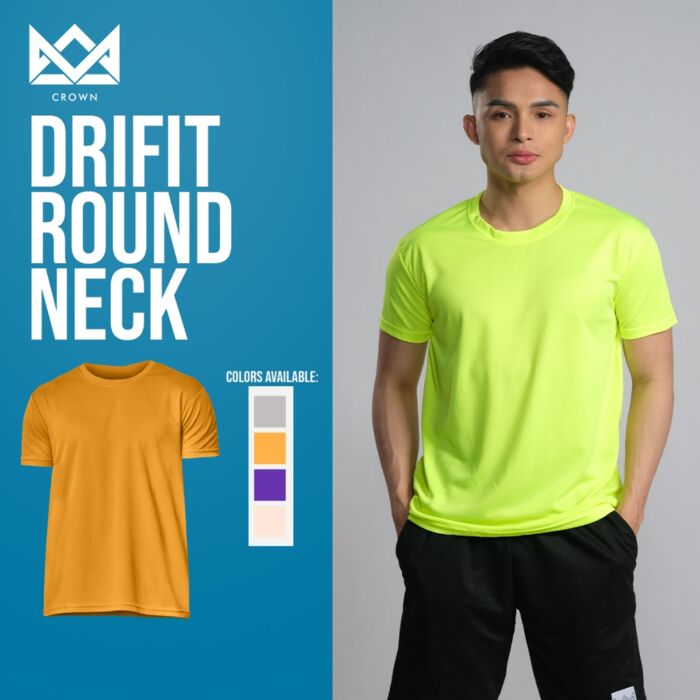 Crown Mens 2026 Round Neck Drifit Active Wear tshirt for men Thumbnail
