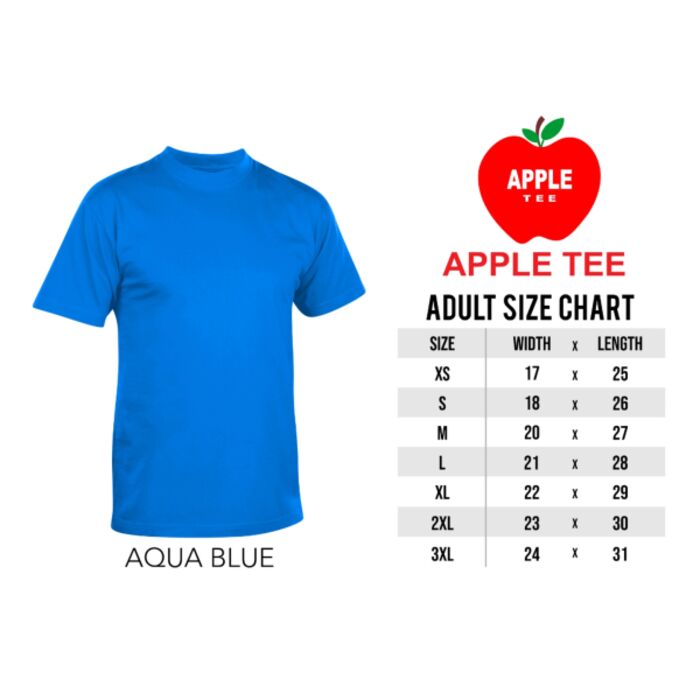 T-Shirt Round Neck Adult Plainshirt Unisex Apple Tee Thumbnail