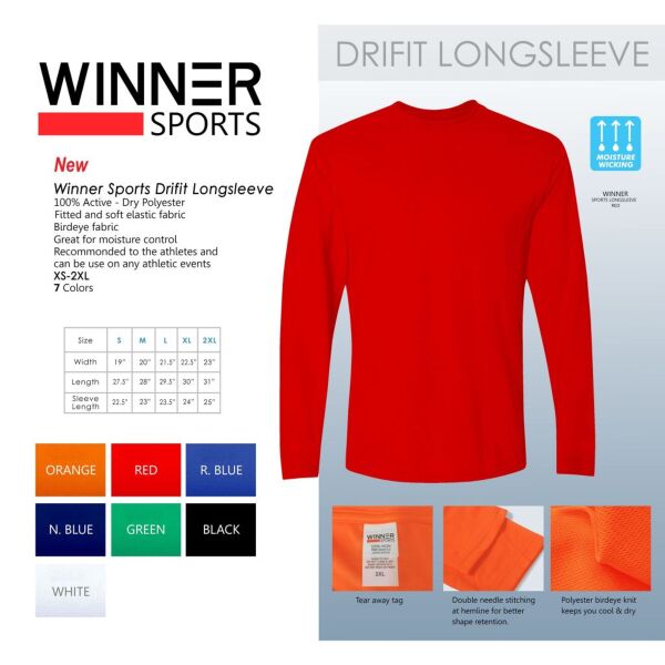 Winner Sports Dri-Fit Longsleeves Thumbnail